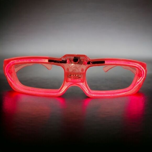 LED Eyewear Set of 2 Light Up Rave Tech Party Red and White - Picture 5 of 8